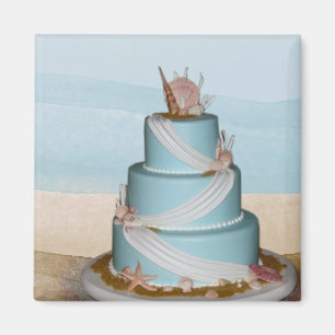 Aimant Gâteau de mariage élégant de Shell de mer