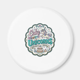 Aimant Gâteau Licorne Confettis Licornes POD Prêt POD Art