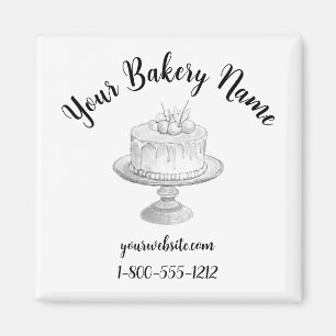 Aimant Gâteau Maison Affaires Cadeau promotionnel Blanc