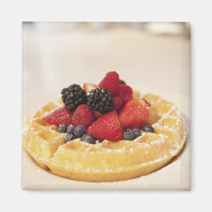 Aimant gaufre aux fruits frais