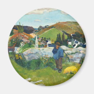 Aimant Gauguin Le Porcheron Affiche d'Art Rural Vintage