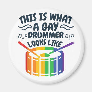 Aimant Gay Drummer Drummer Mois Gay pride LGBTQ Rainbow