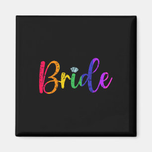 Aimant Gay Lesbienne Lgbt Mariage Mariée Tee Bachelore