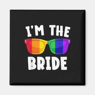 Aimant Gay Lesbienne Lgbt Mariage Mariée Tee Bachelore