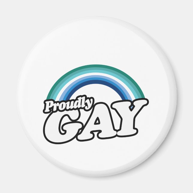 Aimant Gay masculin et fier (Devant)