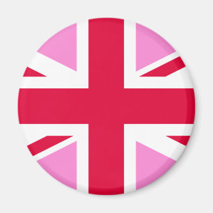 Aimant GAY PRIDE britannique (Union Jack rose) (Drapeau b