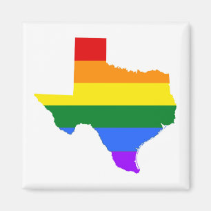 Aimant Gay pride  Texas Rainbow