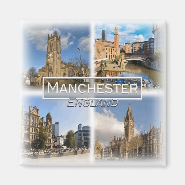 Aimant GB0140 Europe, Angleterre, Manchester, Fridge (Devant)
