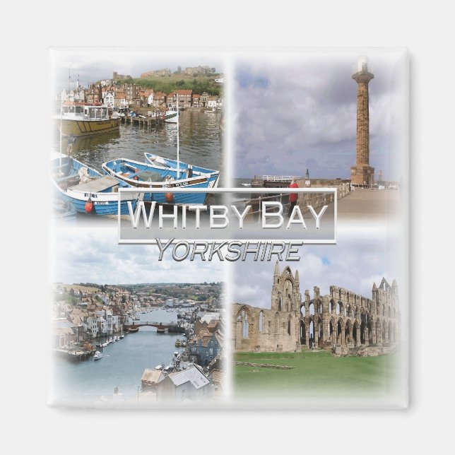 Aimant GB0145 Europe, Angleterre, Whitby Bay, Frigo (Devant)