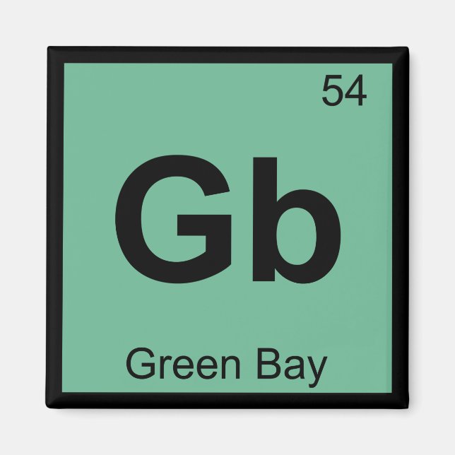 Aimant Gb - Tableau périodique de chimie du Wisconsin de  (Devant)