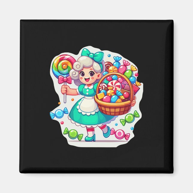 Aimant Géant Candy Land Jeu Crew Candy Land Costumes Adu (Devant)