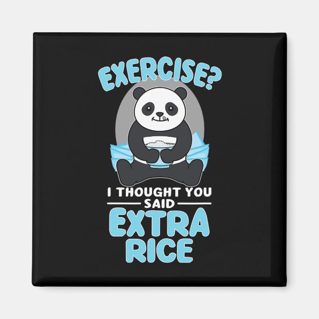 Aimant Géant Panda Funny Gymnase Entraînement Sayings Ali (Devant)