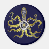 Gears Steampunk Octopus Kraken