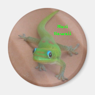 Aimant Gecko de jour de la poussière d'or