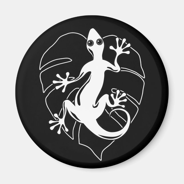 Aimant Gecko Lizard Silhouette (Devant)