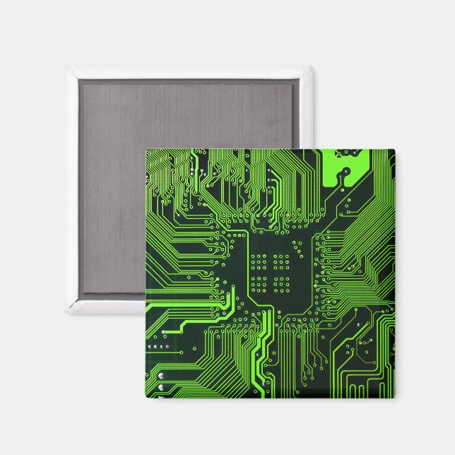 Aimant Geek de la carte de circuit électronique Nerd PCB  (Recto/Verso)