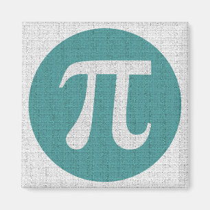 Aimant geek mathématique symbole Pi, cercle bleu et chif