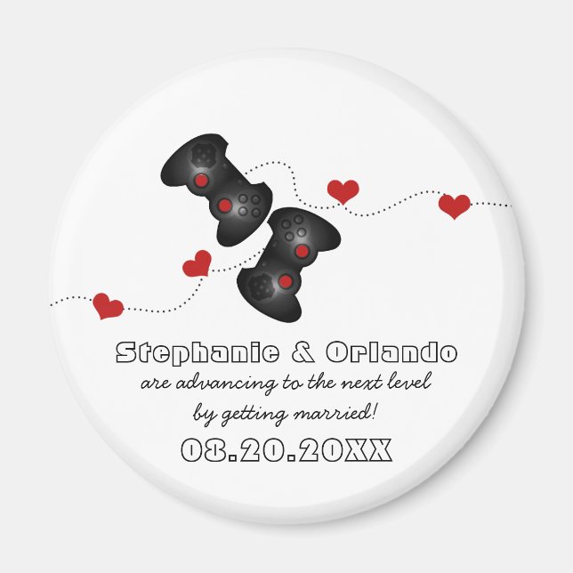 Aimant Geeky Gamers Sauvez l'aimant Date, Dark (Devant)