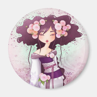 Aimant geisha dahlia