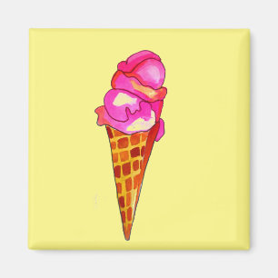 Aimant gelée de crème glacée art alimentaire mignon