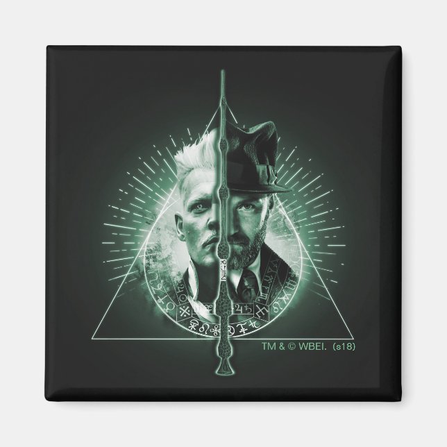 Aimant GELLERT GRINDELWALD™ contre Dumbledore (Devant)