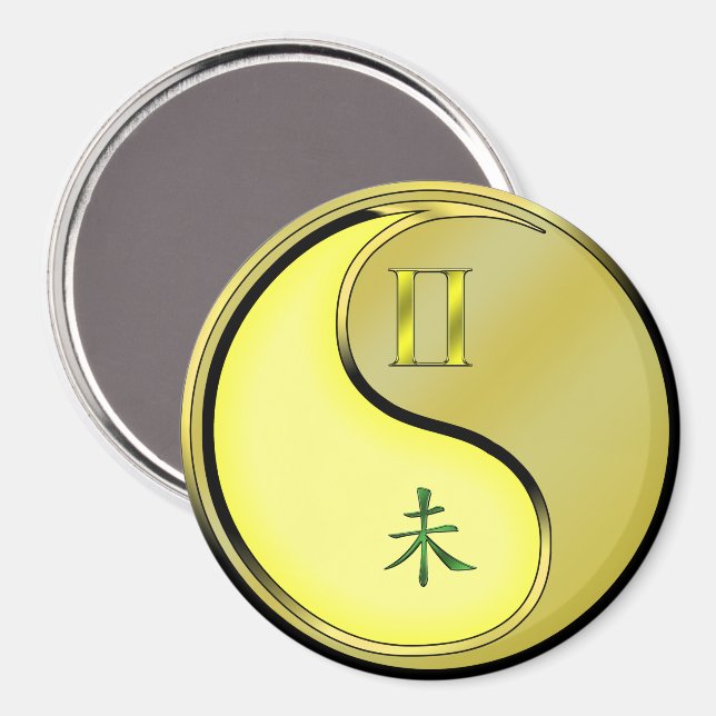 Aimant Gémeaux & Chèvre Métal (Recto/Verso)