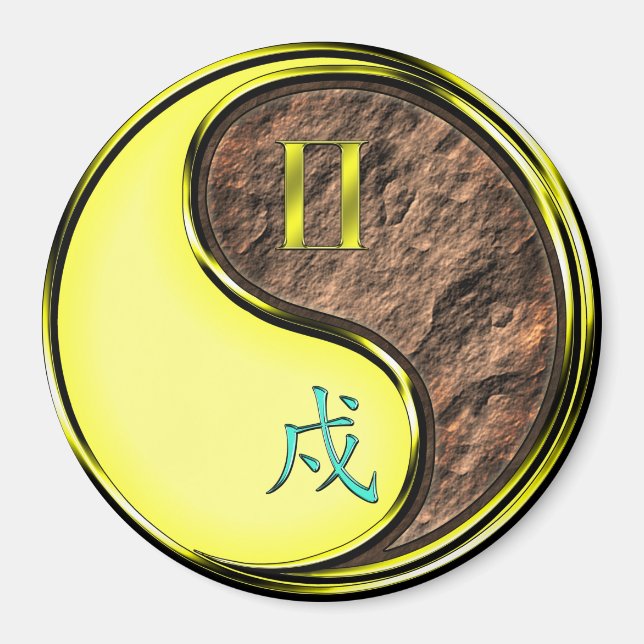 Aimant Gémeaux & Chien de Terre (Devant)