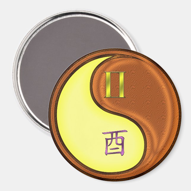 Aimant Gémeaux & Coq de Bois (Recto/Verso)