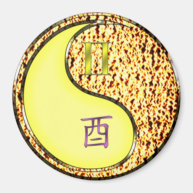 Aimant Gémeaux & Coq de Feu (Devant)