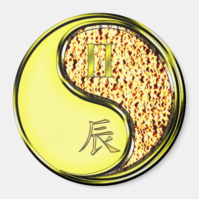 Aimant Gémeaux & Dragon de Feu (Devant)