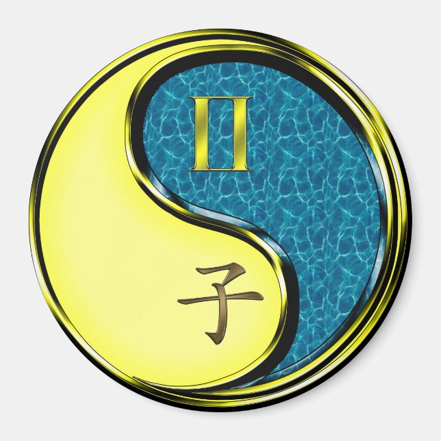 Aimant Gémeaux & Rat d'eau (Devant)