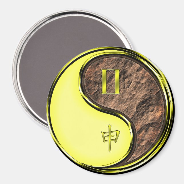 Aimant Gémeaux & Singe de Terre (Recto/Verso)