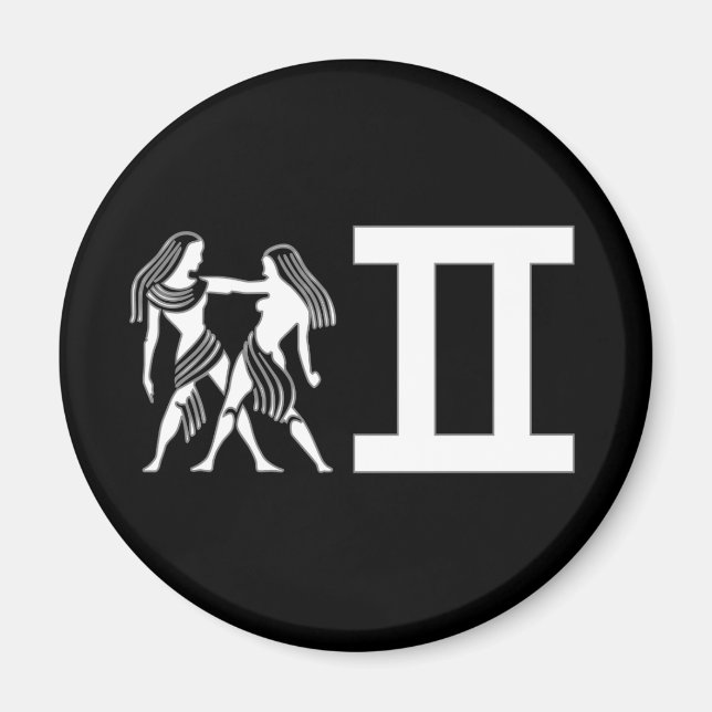 Aimant Gemini avec symbole (Devant)