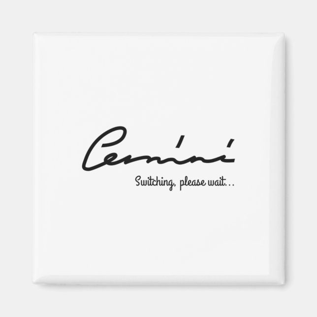 Aimant Gemini Quirky Tee. Autocollant (Devant)