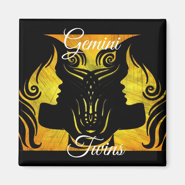Aimant Gemini Twins Zodiac Horoscope (Devant)