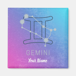 Aimant Gemini Zodiac Star Sign Watercolor