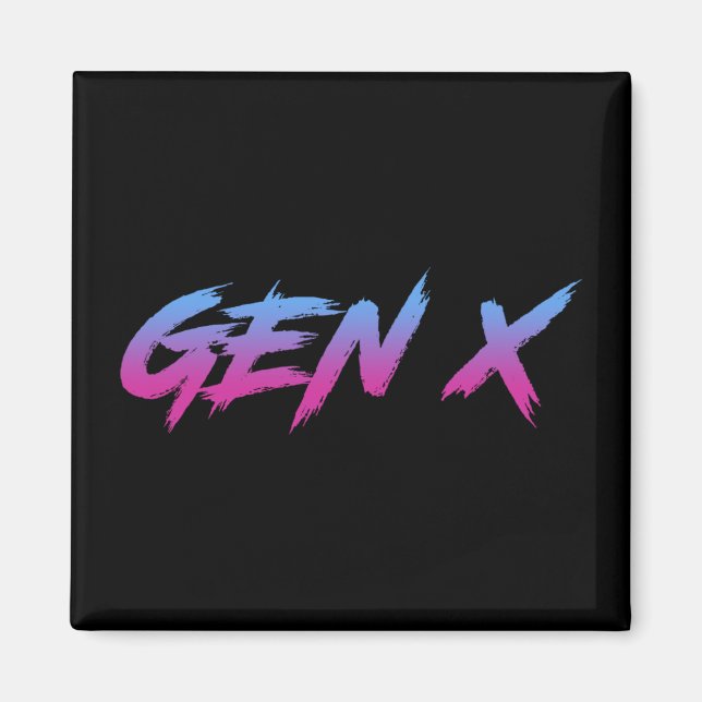 Aimant Gen X Generation X Retro Vintage (Devant)