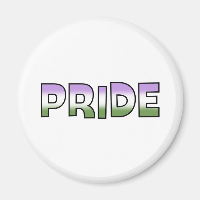 Aimant Genderqueer Pride (Devant)