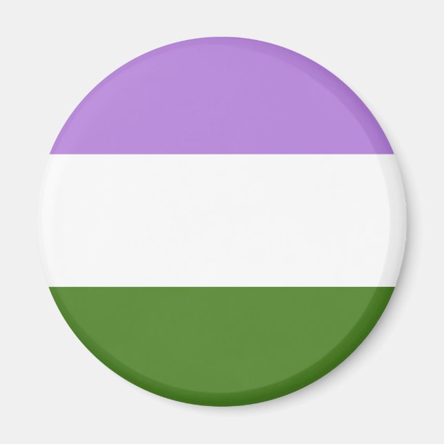 Aimant Genderqueer Pride Flag (Devant)