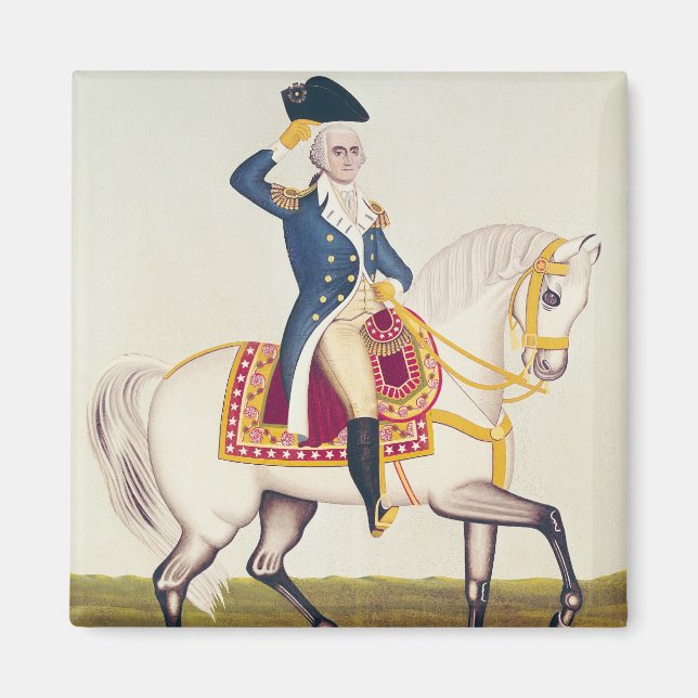 Aimant Général Washington sur un chargeur blanc, vers 183 (Devant)