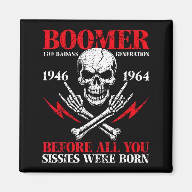 Aimant Génération Boomer Mauvaise Avant Tous Vous Poules  (Devant)