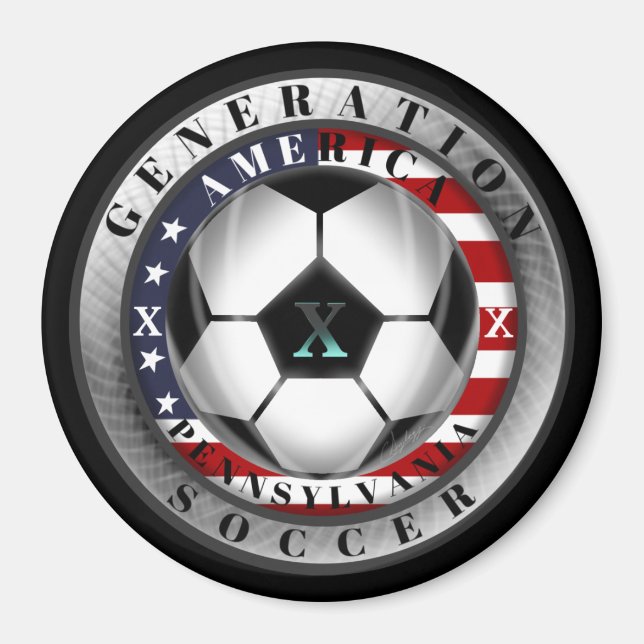 Aimant Génération X American Soccer (Devant)