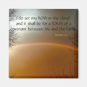 Aimant Genèse Photo de l'arc-en-ciel de verset biblique C