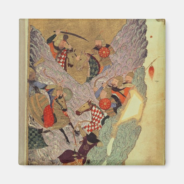 Aimant Genghis Khan (c.1162-1227) combat les Chinois à (Devant)