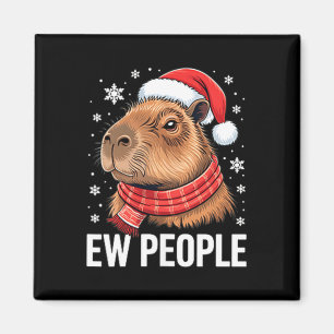 Aimant Gens dégoûtants Capybara Noël Drôle Introverti Fêt