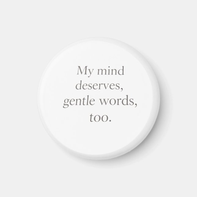 Aimant Gentle Words Self-Care Quote  (Devant)