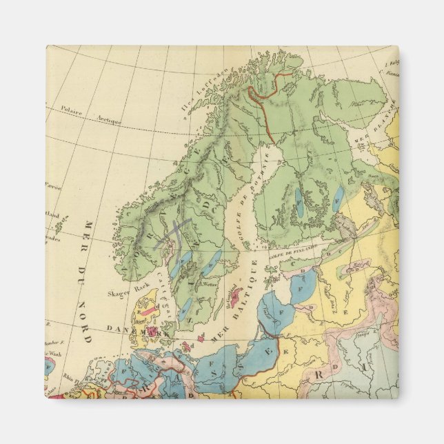 Aimant Géological Map of Europe (Devant)
