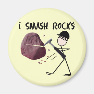 Aimant Géologue Stickman "I Smash Rocks"