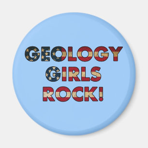 Aimant Geology Girls Rock ! (Drapeau américain)