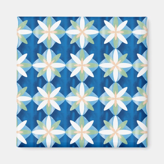 Aimant Geometric diamond flowers (Devant)
